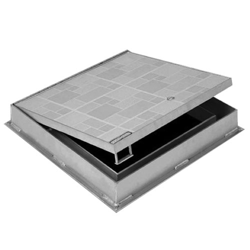 Floor Access Door - FT-8050 24x24 Recessed for Ceramic Tile or Concrete, Aluminum