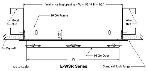 E-WSR Series Measurements Diagram