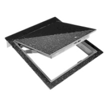 Floor Access Door - FT-8040 custom for a 27-3/4 x 59-1/2 masonry pit opening, Recessed 1/8" for Vinyl Tile or Carpet, Aluminum